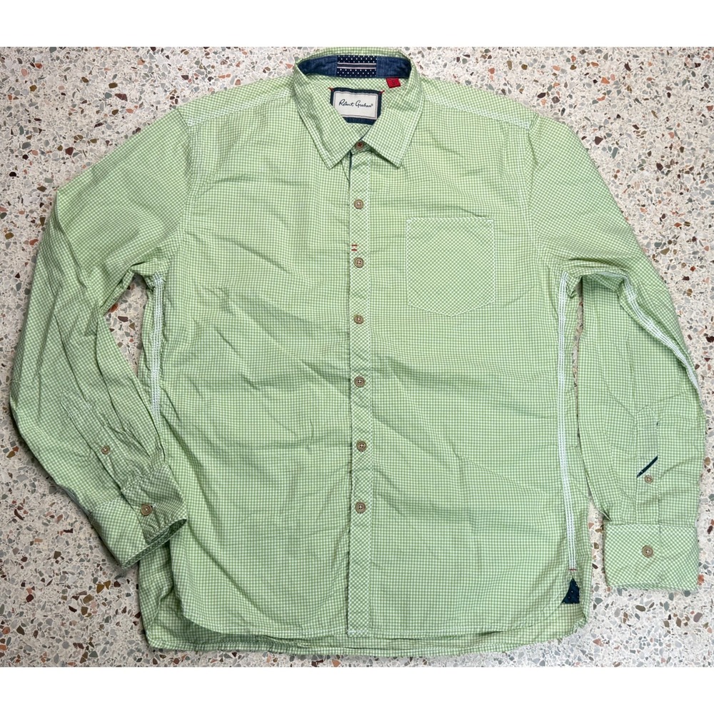 Robert Graham‎ Tailored Fit Men Long Sleeve Button Up Check Pattern Shirt Size L